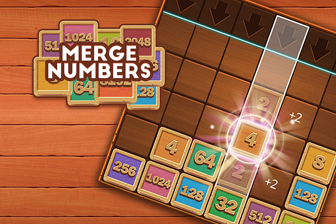 Merge Numbers: Wooden Edition - Online Žaidimas