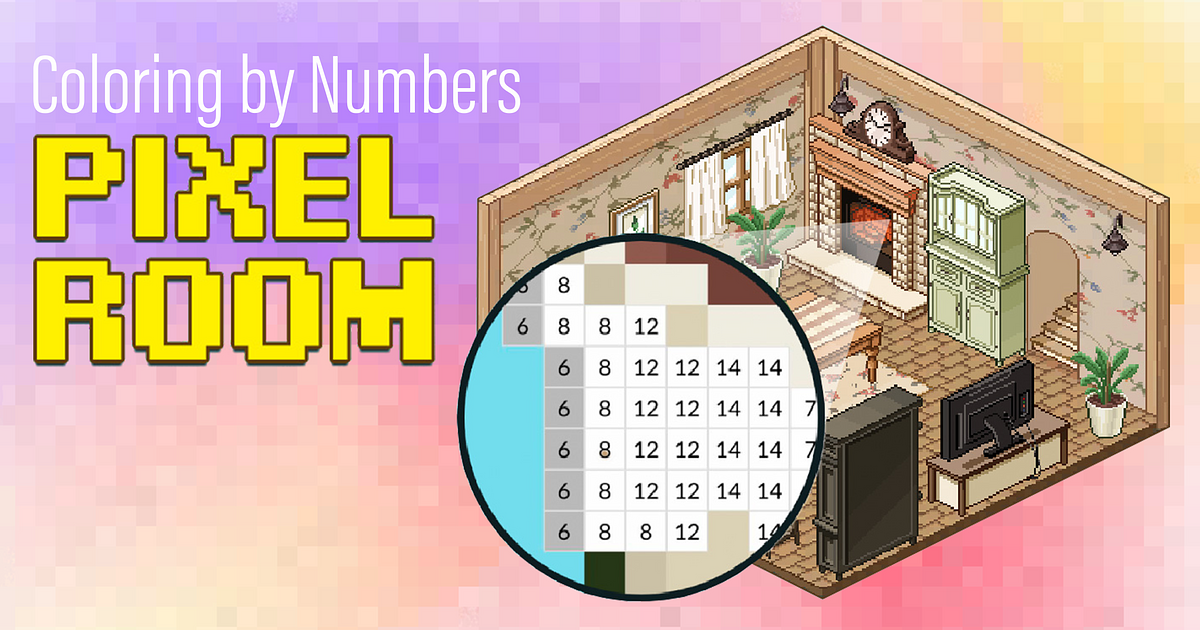Coloring by Number: Pixel Rooms - Online Žaidimas | FunnyGames